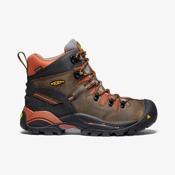 KEEN Férfi Pittsburgh 6" (Soft Toe) Munkavédelmi Bakancs Barna